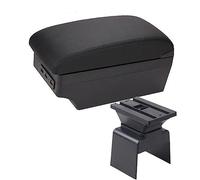 MKVAXR Boîte d'accoudoir de voiture, boîte de rangement de Console centrale, style de voiture avec porte-gobelet, accessoires USB, for Peugeot, 307 Accoudoir de voiture(BLACK E1 Black Line)