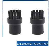 MKVAXR Brosse de nettoyage à vapeur for SC1 SC2 SC3 SC4 SC5 SC7 CTK10 Accessoires Tête de buse d'arrosage ronde de remplacement Pièces détachées pour nettoyeur vapeur(As show 2PCS)