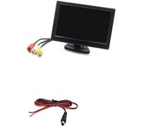 MKVAXR Caméra de recul, pour écran Utilisation Facile, 5 Voitures avec Moniteur Vue arrière caméra arrière du véhicule(Black Only Monitor)
