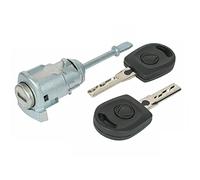 MKVAXR Cylindre de Serrure de Porte conducteur à Anneau Gauche, for Seat, Cordoba Ibiza III 6L3837167B 6L3837168B avec clé 2002 - 2008 Serrure de Porte de Voiture(RINGT2 x Key)