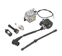 MKVAXR Ensemble de filtre à carburant Tube d'huile bobine d'allumage carburateur, for STIHL, MS381 MS038 MS380 Kit carburateur moteur 2 temps