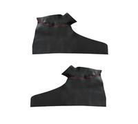 MKVAXR For JAZZ, for Fit 2008 2009 2010 2011 2012 hayon style de voiture panneau de porte intérieur accoudoir couverture en cuir microfibre Panneau de porte intérieur de voiture(Front 2pcs,Black-red l