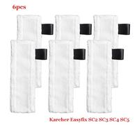 MKVAXR For nettoyeur à vapeur portatif Easyfix SC2 SC3 SC4 SC5, tampon de nettoyage en microfibre, pièces de chiffon, têtes de balai, accessoires en tissu Pièces détachées pour nettoyeur vapeur(Set-6)