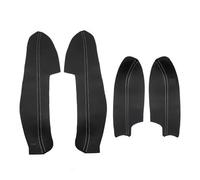 MKVAXR For Nissan, for Qashqai, for J11 2016 2017 2018 panneau de poignée de porte intérieure de voiture accoudoir couverture en cuir microfibre protection Panneau de porte intérieur de voiture(Black-