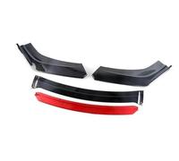 MKVAXR for VW, for Golf, MK5 6 7 Car Front Lower Bumper Lip Splitter Spoiler Protector Sport Diffuser Deflector Spoiler Séparateur Avant(Black Carbon Black and Red)