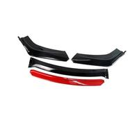 MKVAXR for VW, for Golf, MK5 6 7 Car Front Lower Bumper Lip Splitter Spoiler Protector Sport Diffuser Deflector Spoiler Séparateur Avant(Black Gloss Black and Red)