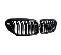 MKVAXR Grille de pare-chocs avant, for BMW, for série 5 M5 G30 G31 520i 530i 540i ABS, calandre noire brillante à 2 lamelles Grille de radiateur