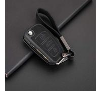 MKVAXR Housse de protection for clé voiture en cuir TPU, for Audi, for, A3 A5 Q3 Q5 A6 C5 C6 A4 B6 B7 B8 TT 80 S6, étui pliable for télécommande à 3 boutons