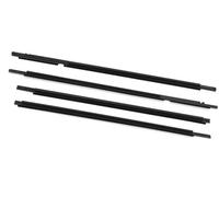MKVAXR Joints de porte de fenêtre 4 pièces moulage de fenêtre extérieure de voiture joint de bande d'étanchéité garniture ABS, for Toyota, for Corolla, for Altis 2003-2007