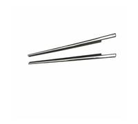 MKVAXR Joints de porte de fenêtre Moulure de fenêtre de voiture, for Toyota, for Highlander for XU40 2012 2013 2014 Coupe-froid de porte Bande scellée en verre anti-pluie(BLACK Plating Rear 2pcs)