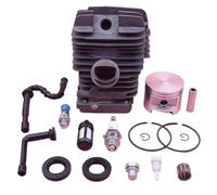 MKVAXR Kit cylindre-piston 49 mm, for tronçonneuse, For MS390 MS290 039 029 1127 020 1216 1117 350 5800 W, ligne de filtre à joint d'huile carburant Cylindre-piston