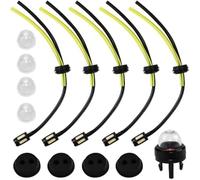 MKVAXR Kit de 15 raccords tuyau carburant for débroussailleuse, conduite universelle avec poire d'amorçage et joint réservoir, for, tondeuse, taille-haie Tuyau de retour de carburant(BLACK 14 Pcs)