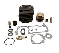 MKVAXR Kit de bougie d'allumage à piston cylindre 46 mm, for Husqvarna, 51 55, for Rancher, pièces tronçonneuse jardin 503609171 Cylindre de moteur de tondeuse à gazon