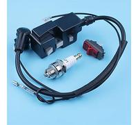 MKVAXR Kit de bougie d'allumage, interrupteur d'arrêt et d'arrêt de bobine d'allumage, for Husqvarna, module de tronçonneuse 365 362 371 372 385 390 544047101 Kit d'interrupteurs pour tronçonneuse