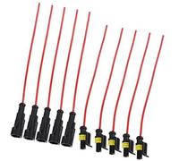 MKVAXR Kit de connecteurs électriques de voiture à 1 broche 16AWG 5 paires avec fil Câble d'allumage