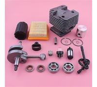 MKVAXR Kit de vilebrequin à Piston cylindre 35mm, for STIHL, FS120 FS200 FS250, roulement de joint d'huile, pièces de rechange de moteur de coupe Kit de remplacement de carburateur