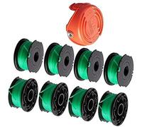 MKVAXR Kits de Remplacement for Coupe-Bordures Black & Decker SF-080, Fil Simple 20 pi 0,080 po GH3000 LST540 GH3000R, Capuchon 90583594 (8 Fils, 1 Capuchon)