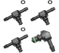 MKVAXR Lot de 4 connecteurs retour fuite for injecteur d'huile à rampe commune, for connecteur d'injecteur carburant 110, pièces automobiles Tuyau de retour de carburant