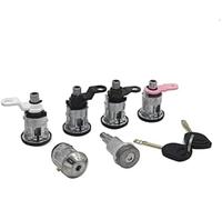 MKVAXR Moteur de Serrure de Porte côté conducteur Al092 95VBB22050FG 1027009 Ensemble de Serrure Complet Interrupteur d'allumage Baril Carburant Porte latérale coulissante, pour Ford