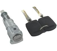 MKVAXR Moteur de Serrure de Porte côté conducteur Al196 1Z0837167C 6Y0898167E Ensemble de Serrure Complet Interrupteur d'allumage Cylindre Baril Porte Gauche, pour Skoda, pour Octavia(Black L Lock)