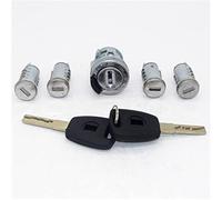 MKVAXR Moteur de Serrure de Porte côté conducteur Ensemble Complet de 5 serrures Coffre Porte d'allumage, pour Sip22, pour clés à Lame, Cylindre Barillet, pour Fiat, pour Doblo Cargo