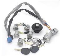 MKVAXR Moteur de Serrure de Porte côté conducteur Ensemble Complet de Barillet de Serrure de Porte 5 pièces, pour Expert 2002-2008 4162 CF Automobile(Black Lock Set)