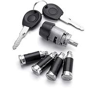 MKVAXR Moteur de Serrure de Porte côté conducteur Ensemble de commutateur d'allumage et de Barillet de Serrure de Porte, 2 clés, pour VW, pour Caravelle T4 1990 - 2003
