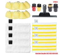 MKVAXR Nouveaux chiffons en microfibre for balai à vapeur, brosse à tête, accessoires for aspirateur à main EasyFix SC2 SC3 SC4 SC5, grattoir à verre Pièces détachées pour nettoyeur vapeur(Gold)