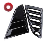 MKVAXR Persiennes de vitre arrière, Couvercle Ventilation latérale, for Mustang (2015-2021), Accessoires Voiture, Stores fenêtre modifiés Couvercle de persienne de fenêtre de véhicule(Gloss Black)