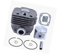 MKVAXR Piston de cylindre, joint de piston de cylindre 50 mm, for tronçonneuse Husqvarna 365 371 372 XP 362, avec piston, axe, segments, circlips, roulement à aiguilles et joint de cylindre. Pièces de