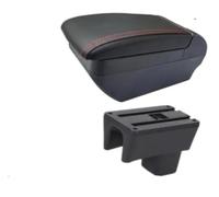 MKVAXR pour SUZUKI, pour Swift 2005-2024 Easy to Install Armrest Box Car Interior Details Storage Retrofit Parts Console d'accoudoir de voiture (F Red Line No Usb)