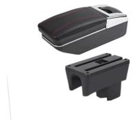 MKVAXR pour SUZUKI, pour Swift 2005-2024 Easy to Install Armrest Box Car Interior Details Storage Retrofit Parts Console d'accoudoir de voiture (A Red Line No Usb)