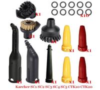 MKVAXR Tête de brosse puissante buse accessoires aspirateur à vapeur portatif SC1 SC2 SC3 SC4 SC5 SC7 CTK10 CTK20 pièces Pièces détachées pour nettoyeur vapeur(Set-8)