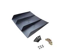 MKVAXR Universel noir ABS voiture aileron arrière décoration aileron 4 ailerons diffuseur pare-chocs arrière diffuseur lèvre 22X21 Garniture de becquet de voiture