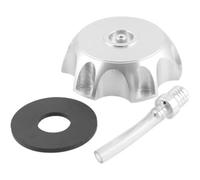MKWGZPGW Bouchon Réservoir Moto CNC d'aluminium pour CB600F CB600F2 Hornet CB 600F CB 600F2 1998-2006, avec Vanne Purge et Tuyau Ventilation, Accessoire Universel,Silver