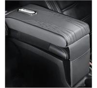 MKWGZPGW Coussin Accoudoir Voiture pour A6 Sedan C8 2018-2025, Coussin D'accoudoirs Universelles en Cuir, BoîTe D'Accoudoir Rehausseur avec Sac Rangement,Grey-Large