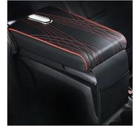 MKWGZPGW Coussin Accoudoir Voiture pour Mercedes Benz GLB SUV 180 180d 200 200d 220d 250, Coussin D'accoudoirs Universelles en Cuir, BoîTe D'Accoudoir Rehausseur avec Sac Rangement,Black Red-Large