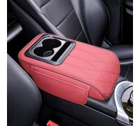 MKWGZPGW Coussin D'Accoudoir Voiture pour Ford B-Max 2012-2018, Coussin D'accoudoir Universel Console Centrale en Cuir, avec Portegobelet, Accessoires,Wine Red