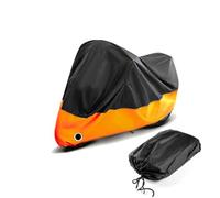 MKWGZPGW Housse Protection Imperméable Moto pour Husqvarna Vitpilen 801 2025-, Polyester 190T imperméable avec Trous Verrouillage, Pluie, UV, Neige, Poussière,Black Orange-M(200 * 90 * 100CM)