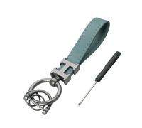 MKWGZPGW Porteclés Voiture en Cuir Microfibre pour Q2 Q3 Q4 Q5 Q7 Q8 SQ2 SQ5 S, Porte Clef Multifonction avec Tournevis, Accessoire pour Hommes et Femmes,Blue Gray