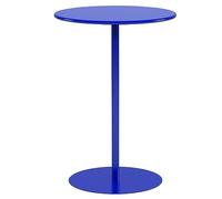 MKYOKO Table D'appoint Ronde, Tables Bout De Canapé, Métal Meuble D'appoint, Petite Table Basse pour Salon, Bar, Balcon Et Bureau (Color : Klein Blue, Size : 15.7 * 28.3in)