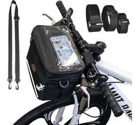 MKYRLX Sacoche de Guidon Vélo Isotherme, Support Téléphone avec Écran Tactile, Sac à Déjeuner Étanche, Installation Facile pour VTT, Vélo Route, Cyclisme Quotidien