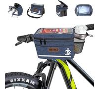 MKYRLX Sacoche Vélo 5L Imperméable - Sac Guidon avec Support Téléphone Étanche, Compartiment Isotherme pour Repas, Bandoulière Amovible, Idéal Cyclisme, Travail