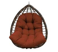 MKYYIOED Coussin De Panier Suspendu À Balançoire Étanche, Épais | Coussin de chaise en forme d'œuf, coussin de siège de Patio intérieur et extérieur for chaise en rotin(Coffee)