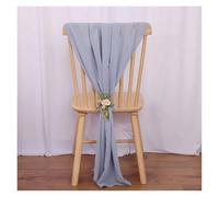 MKYYIOED Lot de 24 Ceintures Chaise en Mousseline Soie 17 x 275 cm, décoration Mariage, Longues for décorations d'allée, fête, Banquet, événement(Grey Blue)