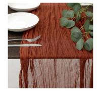 MKYYIOED Lot de 5/10/20 Ceintures Chaise en étamine Rustique avec nœud Papillon for décoration Mariage, Banquet, fête, d'hôtel, Maison(Rust Orange,90x300cm,10 pcs)