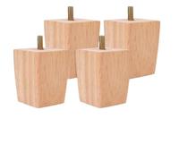 MKYYIOED Pied de Meuble Bois 4Pc Solid Wood Furniture Legs 6/15/10cm Wooden Sofa Couch Bed Cabinet Table Chair Replacement Feet(4pcs 60mm A)