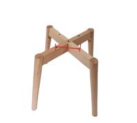 MKYYIOED Pied de Meuble Bois Solid Wood Chair Legs 360° Rotatable Stable Sturdy Effective Floor-Standing Replacement Base(Brushed Gold)