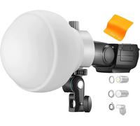 Ml-Cd15 Diffuseur Dôme Avec 3 Adaptateurs Pour Lampe De Poche, Modificateur De Lumière Souple Pliable Pour Ad100pro Ad200pro Ad300pro Ad400pro V1 V860ii V860iii Tt685ii Tt600 Ml60 [Cli4216]
