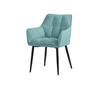 ML-Design 1x Chaise de Salle à Manger en Tissu Eponge, Pétrole, Chaise de Cuisine avec